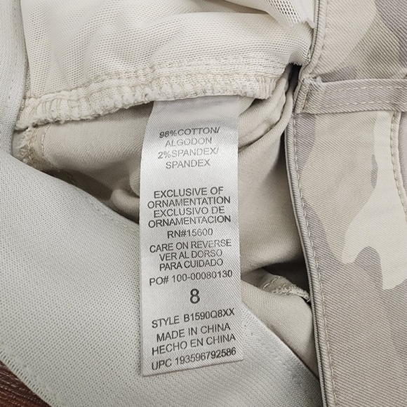 Democracy Tan Camo Mid Rise Ab Technology Skinny Jeans Womens Size 8 EUC - Picture 9 of 11